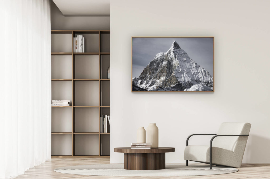 décoration appartement moderne - art déco design - Pic de la montagne du Mont Cervin - Sommet de massif montagneux dans les Alpes