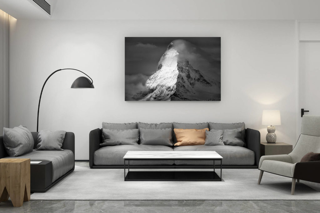 living room decoration contemporary - swiss mountain gift - Matterhorn picture - Swiss mountain picture The Matterhorn