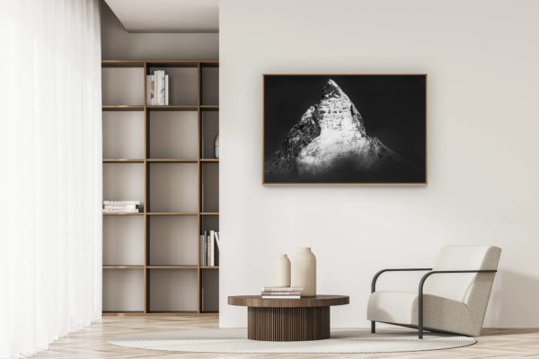 décoration appartement moderne - art déco design - Mont Cervin - Photo Matterhorn - Photo Cervin noir et blanc