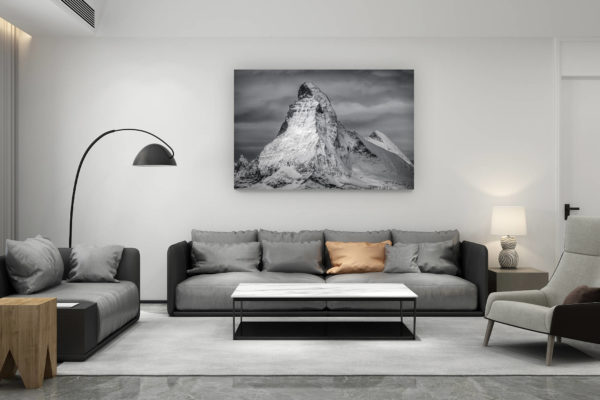 décoration salon contemporain suisse - cadeau amoureux de montagne suisse - Image cervin - Matterhorn photos depuis le Rothorn