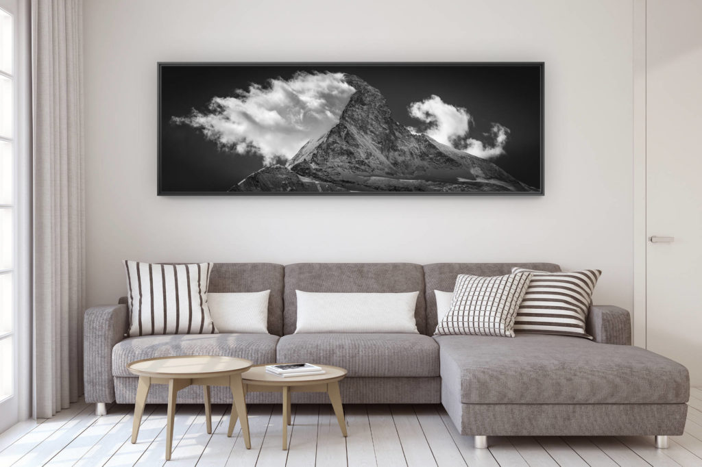 décoration murale design salon moderne - photo montagne grand format - Photos panoramiques montagnes Mont Cervin -