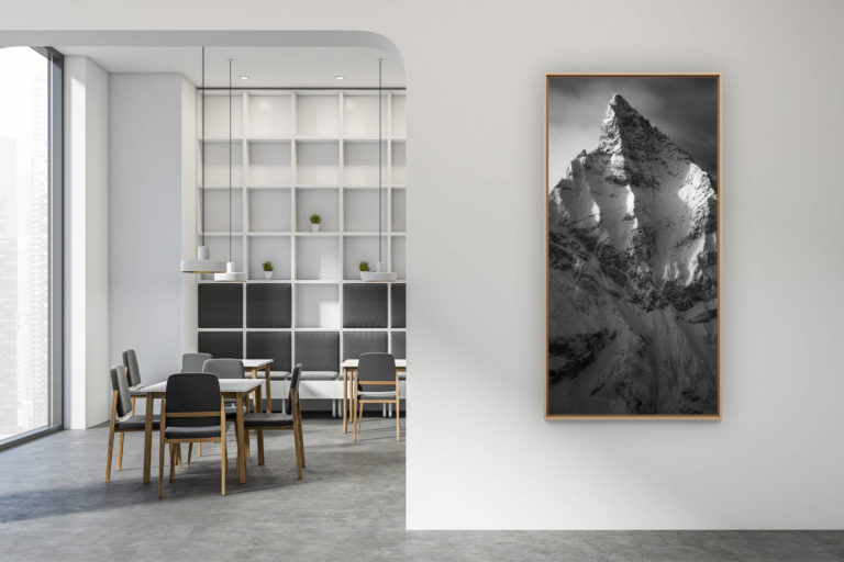 décoration intérieur moderne contemporain - photo de montagne grand format vertical - photo dents du midi - photographe de montagne