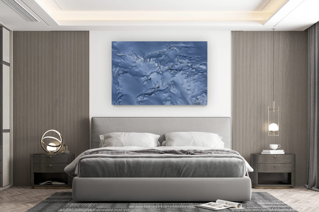 Wanddekoration Zimmer Design - Kauf großformatiges Bergfoto - Gletscher der Alpen - Landschaftsfoto schneebedeckter Berg