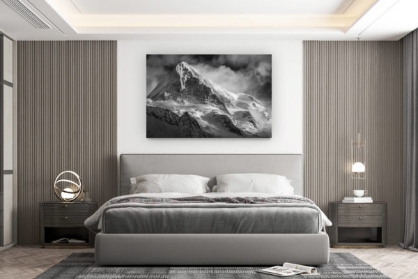 décoration murale chambre design - achat photo de montagne grand format - Photo montagne Val d'Hérens - Photos alpes suisses et françaises - Dent Blanche