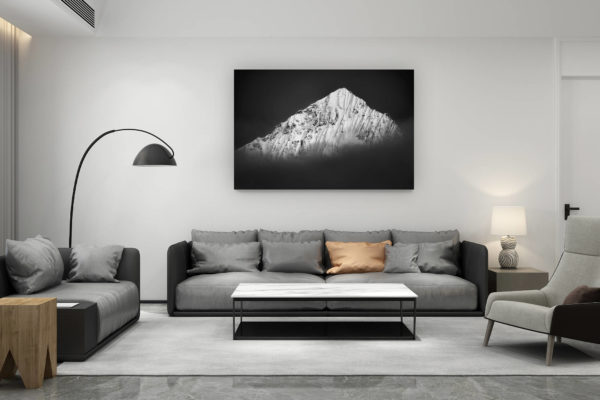 décoration salon contemporain suisse - cadeau amoureux de montagne suisse - Image montagne Valais suisse - les dents blanches alpes Zermatt