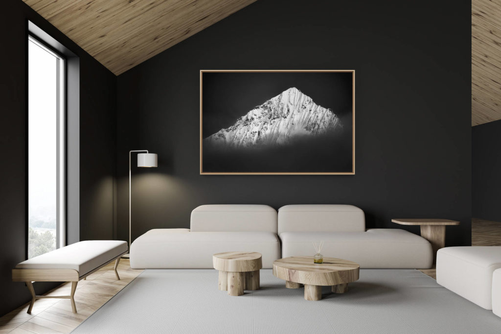 décoration chalet suisse - intérieur chalet suisse - photo montagne grand format - Image montagne Valais suisse - les dents blanches alpes Zermatt