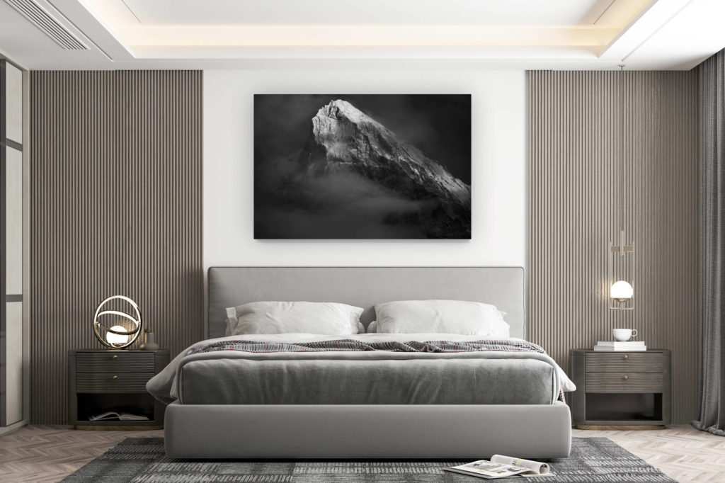 décoration murale chambre design - achat photo de montagne grand format - Photos Dent Blanche vue du Val d'Hérens