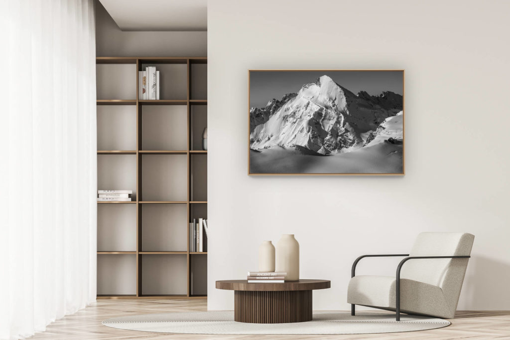 décoration appartement moderne - art déco design - Val d hérens - Dent d'Hérens - image de montagne- Vue du Theodulpass