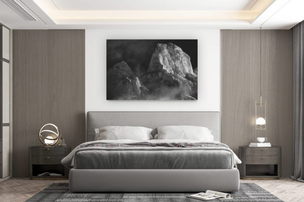 décoration murale chambre design - achat photo de montagne grand format - Dents de Morcles - images de neige en montagne en hiver après une tempête dans les Alpes Valaisannes