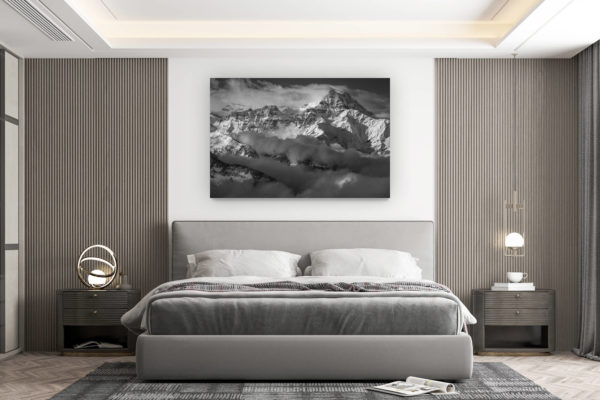 décoration murale chambre design - achat photo de montagne grand format - Vue panoramique des massif montagneux des Alpes et  des dents du midi
