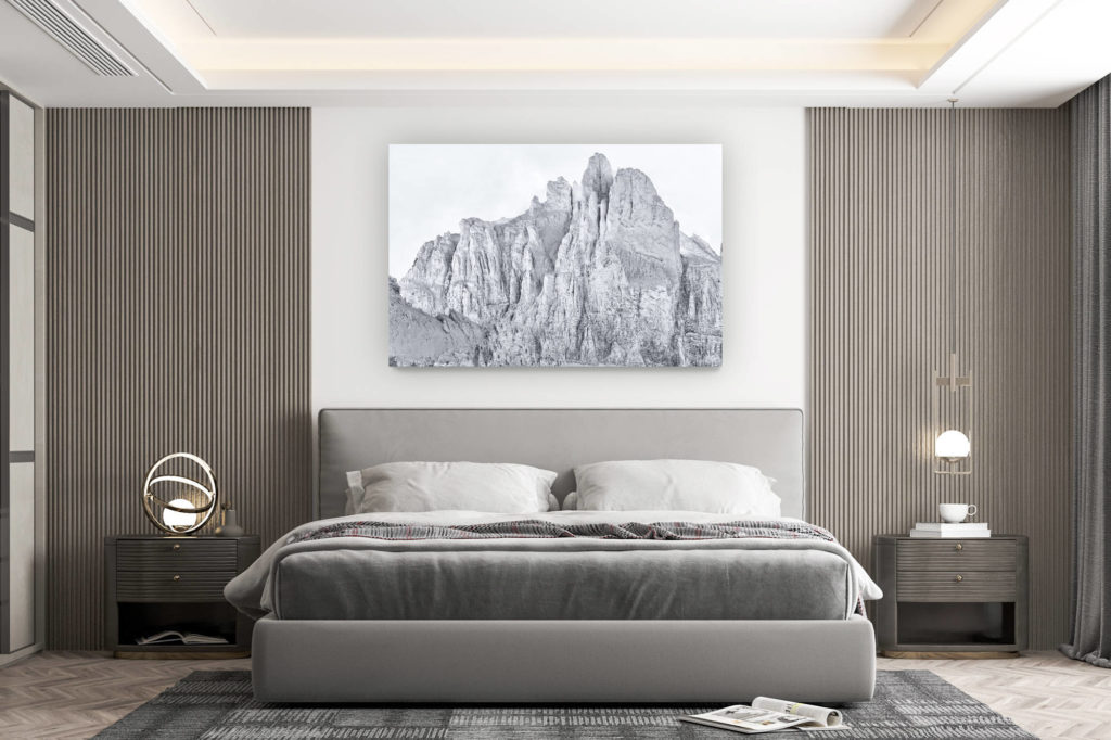 décoration murale chambre design - achat photo de montagne grand format - Dents du midi - Photo Alpes enneigées - Les doigts de salanfe