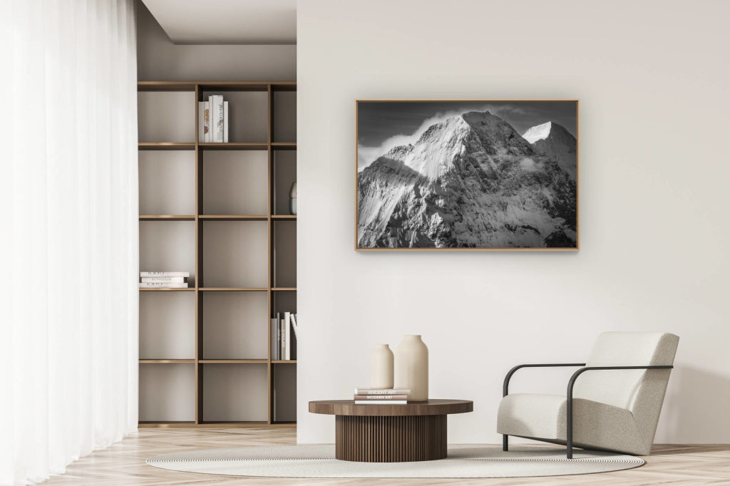 décoration appartement moderne - art déco design - Grindelwald Suisse - photo neige montagne de Eiger - Monch - photo lever de soleil montagne