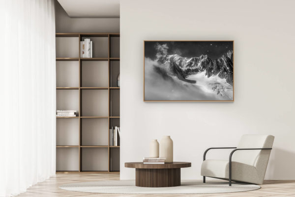 décoration appartement moderne - art déco design - photo mont blanc - image mont blanc - Versant Brenva du Mont-Blanc