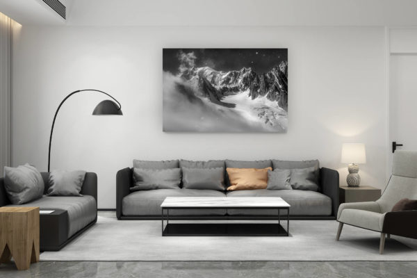 décoration salon contemporain suisse - cadeau amoureux de montagne suisse - photo mont blanc - image mont blanc - Versant Brenva du Mont-Blanc