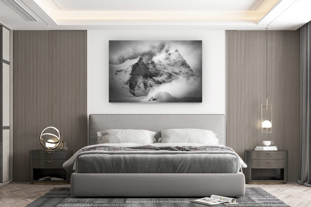 décoration murale chambre design - achat photo de montagne grand format - Photo de montagne Weisshorn - Grand gendarme - val d'Anniviers