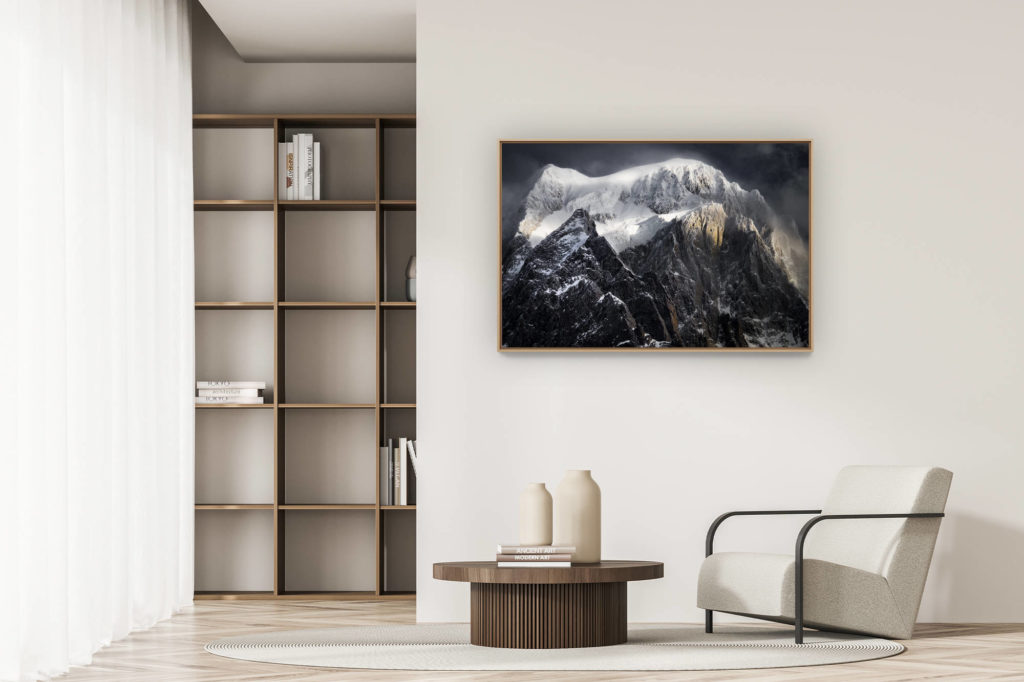 décoration appartement moderne - art déco design - Massifs du Mont Blanc - Photo de neige en montagne