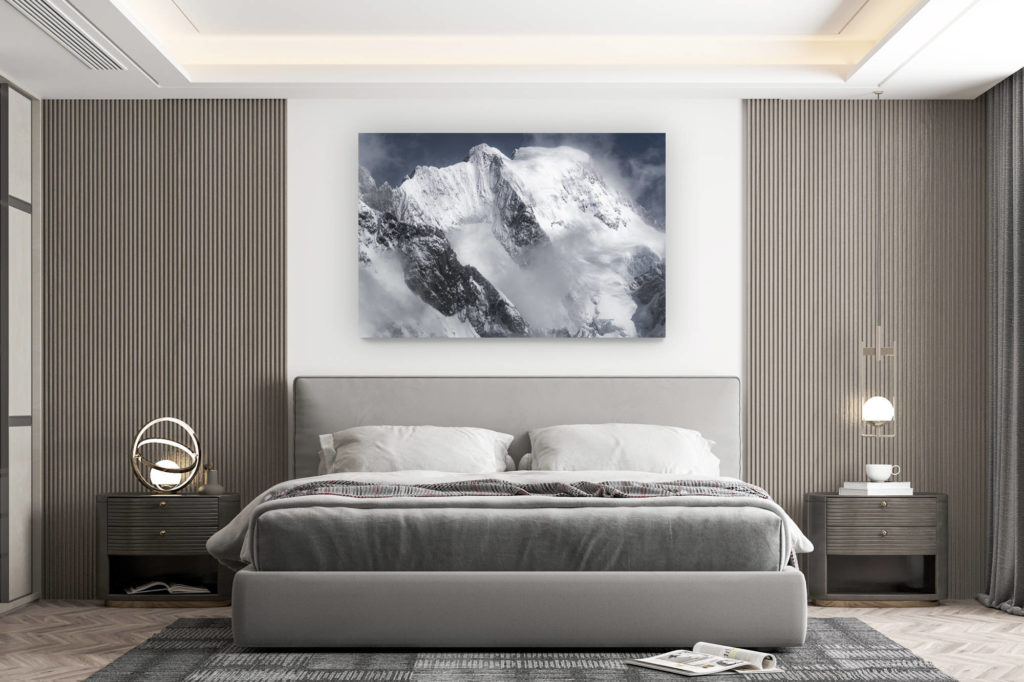 décoration murale chambre design - achat photo de montagne grand format - Photo massif mont blanc - Grandes Jorasses