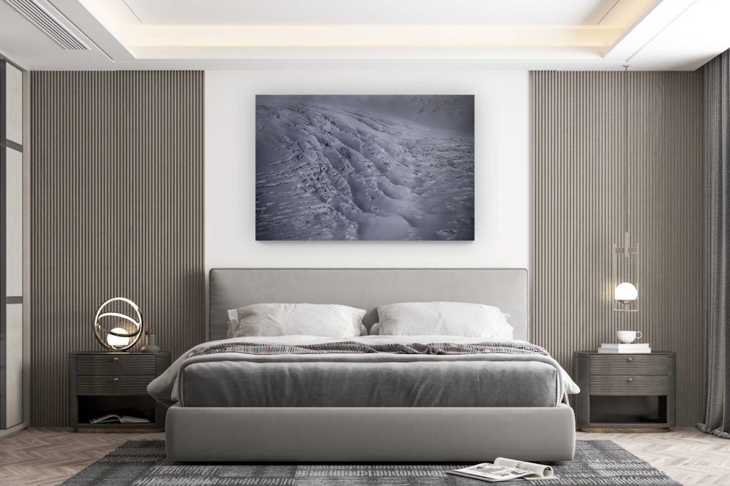 décoration murale chambre design - achat photo de montagne grand format - Photo glaciers des alpes - Crevasses du Grenzgletscher sous le Lyskamm