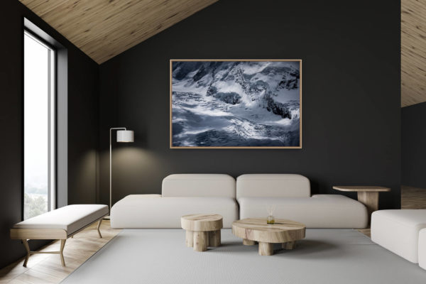 décoration chalet suisse - intérieur chalet suisse - photo montagne grand format - Glaciers des Alpes - Photo montagne - Hohlichtglestscher