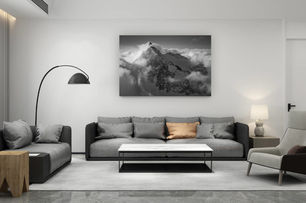 décoration salon contemporain suisse - cadeau amoureux de montagne suisse - Val d'hérens - Massif des alpes suisses La Singla