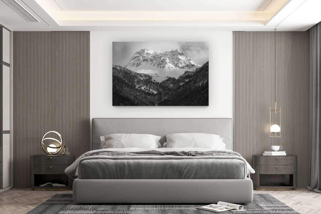 décoration murale chambre design - achat photo de montagne grand format - Le Toûno - St-Luc Val d'Anniviers - Images de haute montagne dans les Alpes Valaisannes Suisses