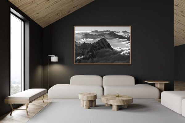 décoration chalet suisse - intérieur chalet suisse - photo montagne grand format - Photo Mont-Blanc -Photo Alpes - Photo du mont blanc -