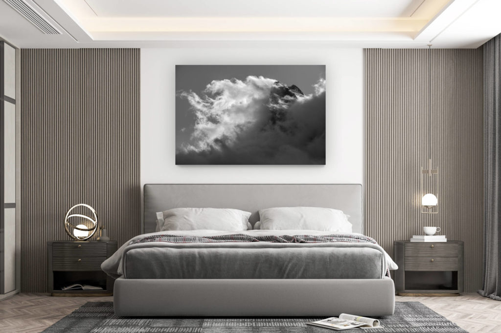 wanddekoration zimmer design - kaufen großformatiges bergfoto - Val d'hérens - Bergfoto Schnee von l'Evèque