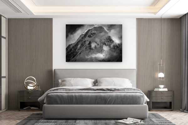 décoration murale chambre design - achat photo de montagne grand format - Photo Vallée de Zermatt - Valais Suisse - Lyskamm