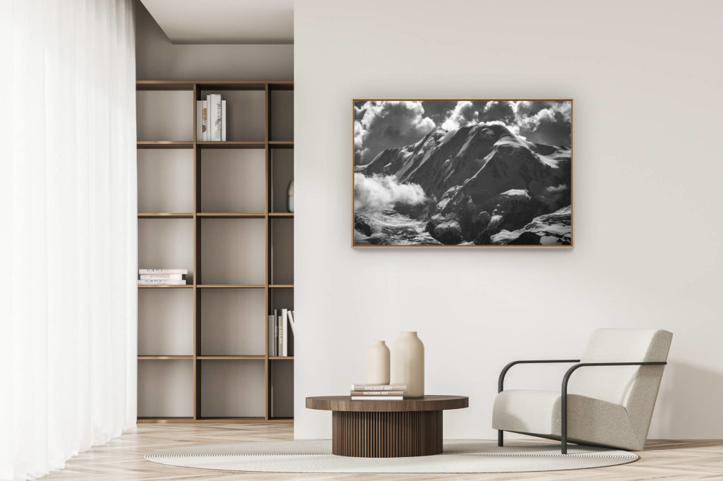 décoration appartement moderne - art déco design - Photo paysage montagne Vallée de Zermatt Valais Suisse - Lyskamm