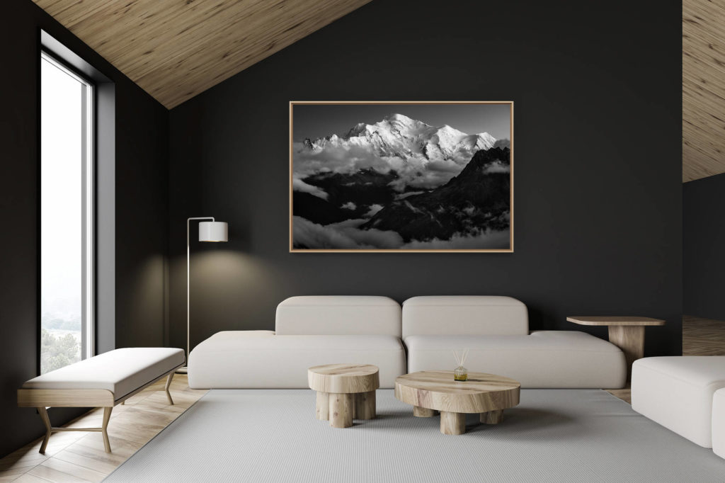 décoration chalet suisse - intérieur chalet suisse - photo montagne grand format - Photo montagne massif du Mont Blanc -photo du mont blanc - Aiguilles de Chamonix