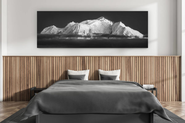 wanddekoration erwachsenenzimmer modern - innenausstattung schweizer chalet - großformatiges bergfoto schweizer alpen - Massif du Mont blanc - image Montagne - mont blanc images