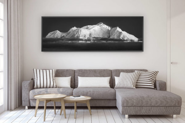 décoration murale design salon moderne - photo montagne grand format - Massif du Mont blanc - image Montagne - mont blanc images