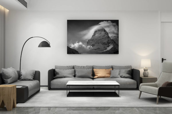 décoration salon contemporain suisse - cadeau amoureux de montagne suisse - Photo matterhorn et photo montagne Mont Cervin