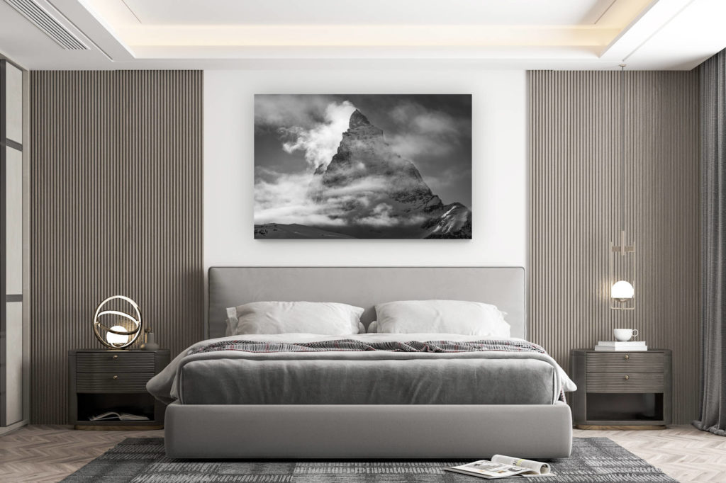 décoration murale chambre design - achat photo de montagne grand format - Image Matterhorn et Cervin depuis Trockener Steg