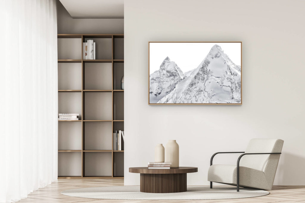 décoration appartement moderne - art déco design - photo cervin matterhorn avec neige
