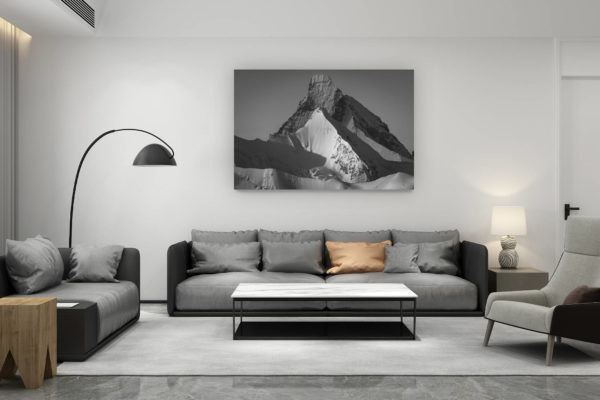 décoration salon contemporain suisse - cadeau amoureux de montagne suisse - Photo de montagne - Photo alpes - Matterhorn - Obergabelhorn