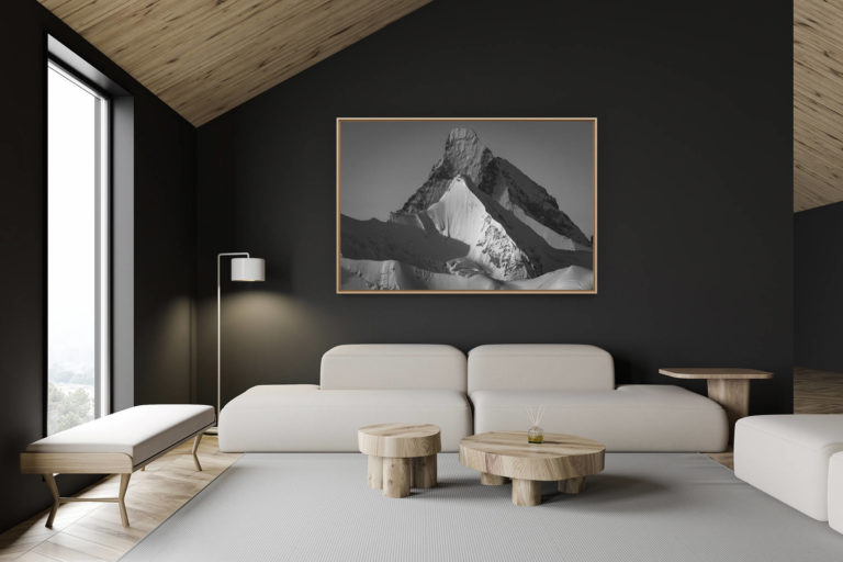 décoration chalet suisse - intérieur chalet suisse - photo montagne grand format - Photo de montagne - Photo alpes - Matterhorn - Obergabelhorn