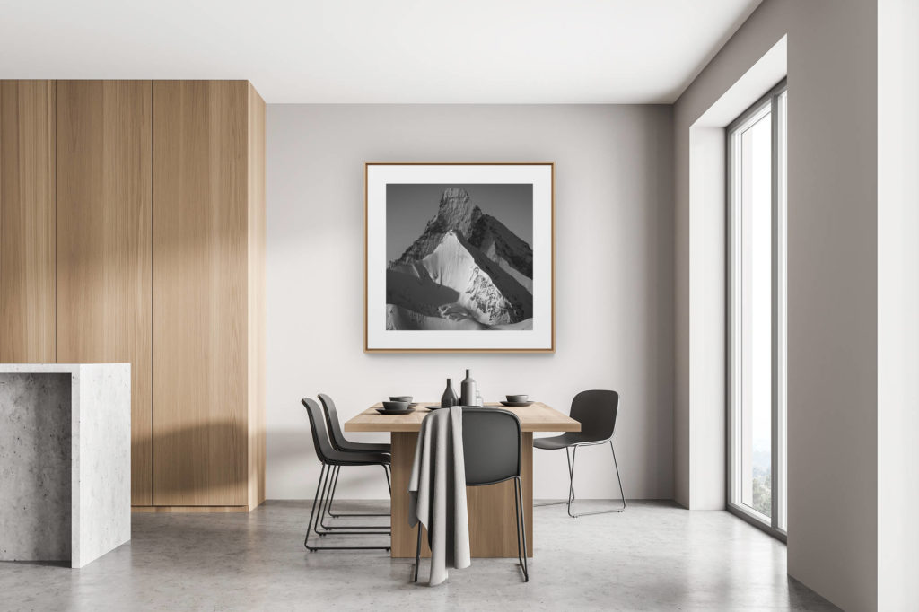 décoration moderne cuisine rénovée chalet suisse - photo de montagne - photo montagne noir et blanc - photo alpes suisses - matterhorn obergabelhorn