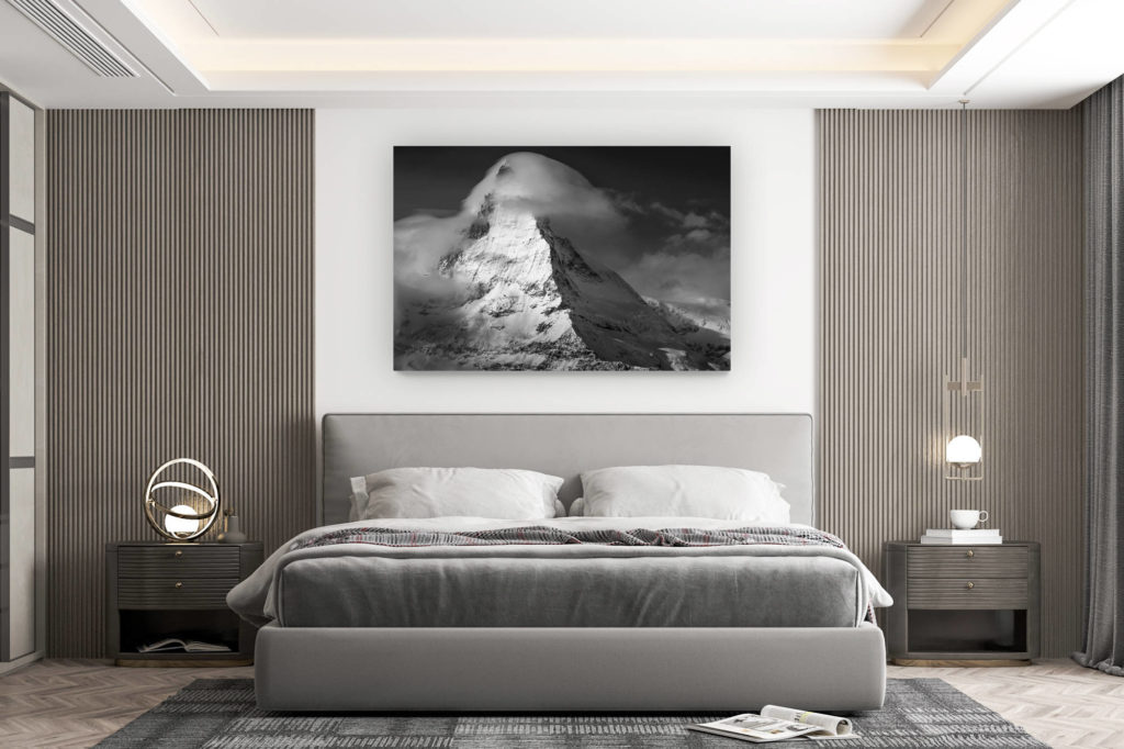 décoration murale chambre design - achat photo de montagne grand format - Mont Cervin matterhorn - Photo mont cervin Matterhorn vu du Gornergratt