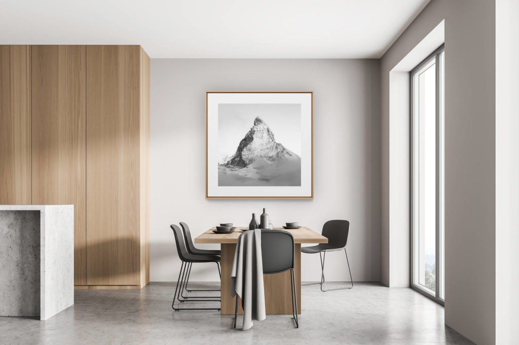 modern decoration renovated kitchen swiss chalet - mountain photo - Matterhorrn - The Matterhorn - Mountain landscape in autumn Gornergratt region in the Valais Alps Zermatt