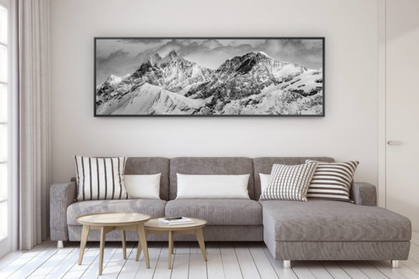 décoration murale design salon moderne - photo montagne grand format - Image panoramique montagne Mont Cervin -