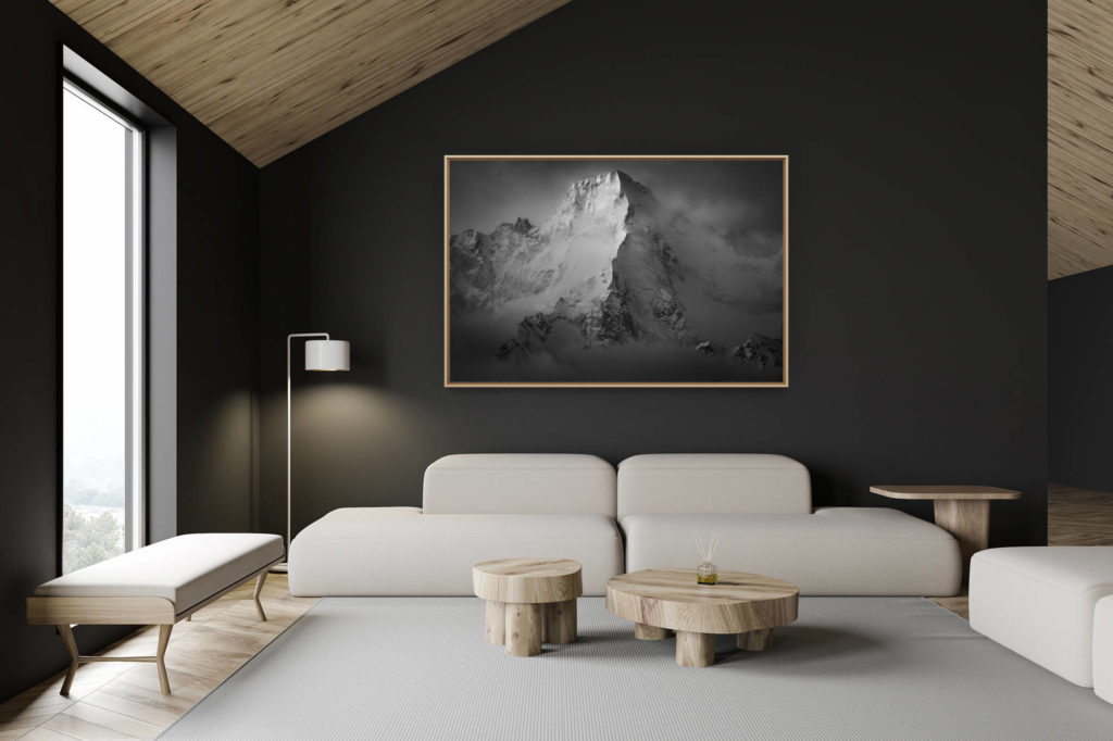 Dekoration Schweizer Chalet - Inneneinrichtung Schweizer Chalet - Bergfoto im Grossformat - Foto Val de bagne - Verbier - Wallis - Schweiz - Mont Dolent