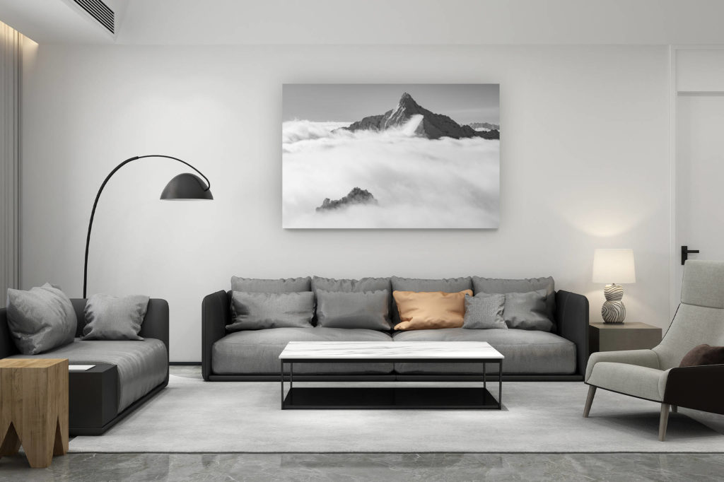 zeitgenössische wohnzimmerdekoration schweiz - geschenk bergliebhaber schweiz - Monte Disgrazia - davos schweiz engadin tal