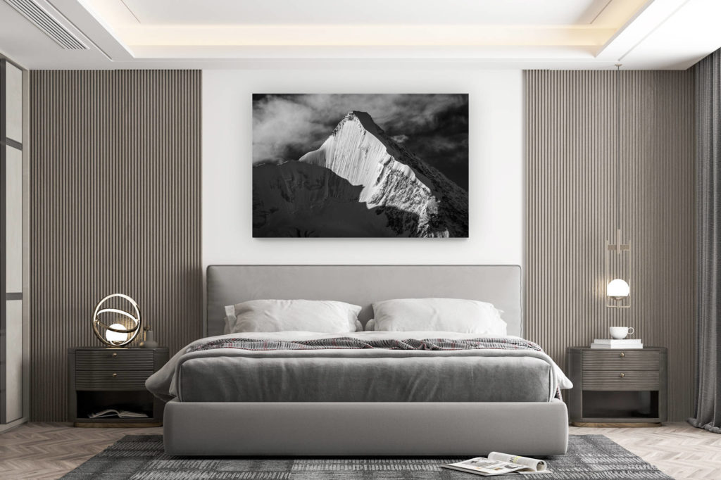 Wanddekoration Zimmer Design - Kauf großformatiges Bergfoto - Nordwand Ober Gabelhorn - Crans-Montana image montagne