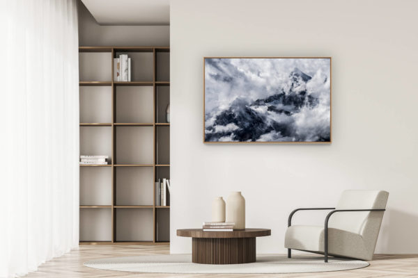 décoration appartement moderne - art déco design - Photo montagne Valais suisse - Ober Gabelhorn