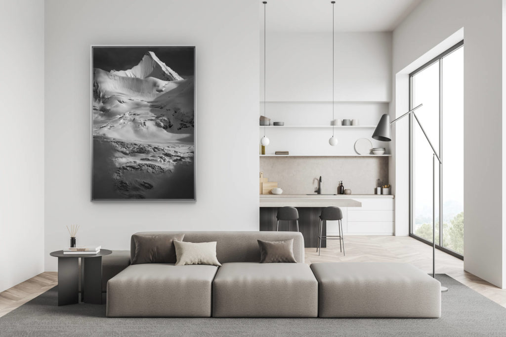 décoration salon suisse moderne - déco montagne photo grand format - Photo alpes suisses Val d'Anniviers