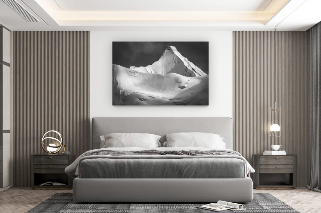 décoration murale chambre design - achat photo de montagne grand format - Val d'Anniviers - Photo alpes suisses- Image montagne Alpes Suisses Obergabelhorn