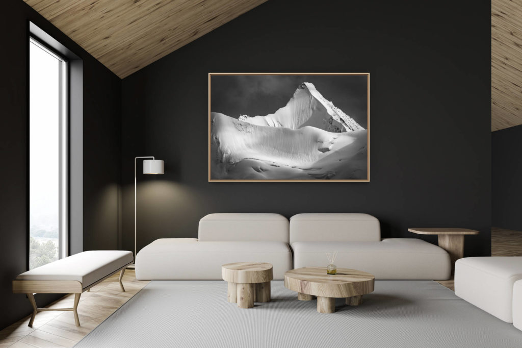 décoration chalet suisse - intérieur chalet suisse - photo montagne grand format - Val d'Anniviers - Photo alpes suisses- Image montagne Alpes Suisses Obergabelhorn