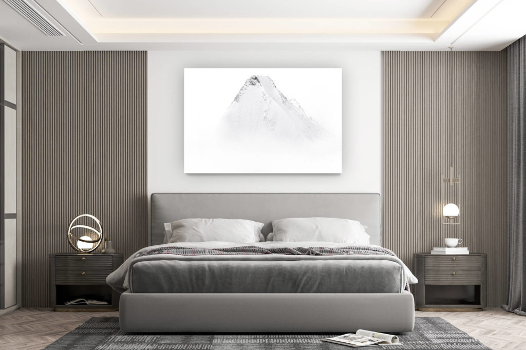 wall decorations - buy large size mountain pictures - Obergablehorn north face - snowy mountain picture In the Valais Alps in Crans Montana