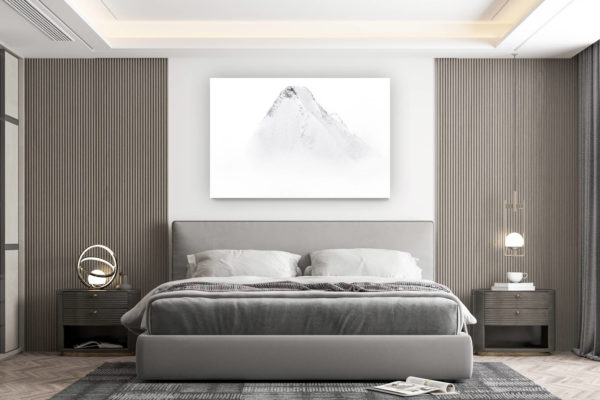 décoration murale chambre design - achat photo de montagne grand format - Obergablehorn north face - photo de montagne en neige Dans les Alpes Valaisannes à Crans Montana